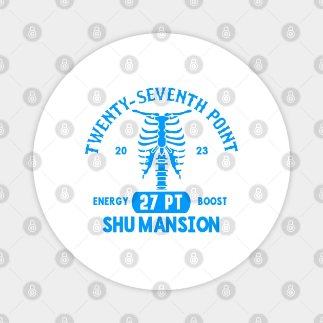 Twenty-Seventh Point Anatomy v2 Blue Magnet by SherringenergyTeez